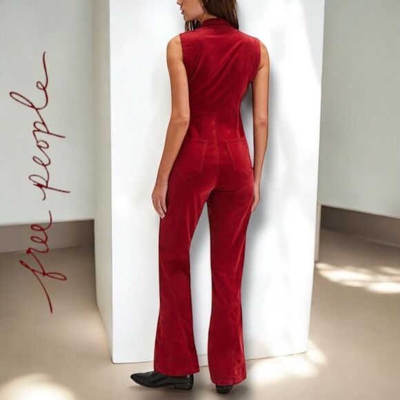 Free People CRVY Ring the Alarm Corduroy Jumpsuit in the Size XL-Short - Picture 4 of 6